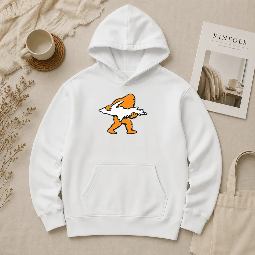 Premium Bigfoot Holding UP Of Michigan Upper Peninsula Hoodie Premium Bigfoot Holding UP Of Michigan Upper Peninsula hoodie featuring a cozy pullover design with front pocket and adjustable drawstring hood