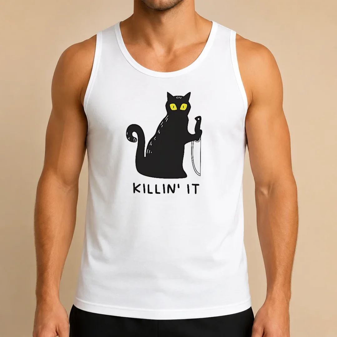 premium-black-cat-holding-knife-killin-it-tank-top Premium Black Cat Holding Knife Killin' It Tank Top