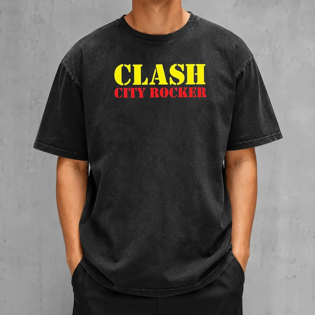 premium-clash-city-rocker-washed-t-shirt Premium Clash City Rocker Washed T-Shirt