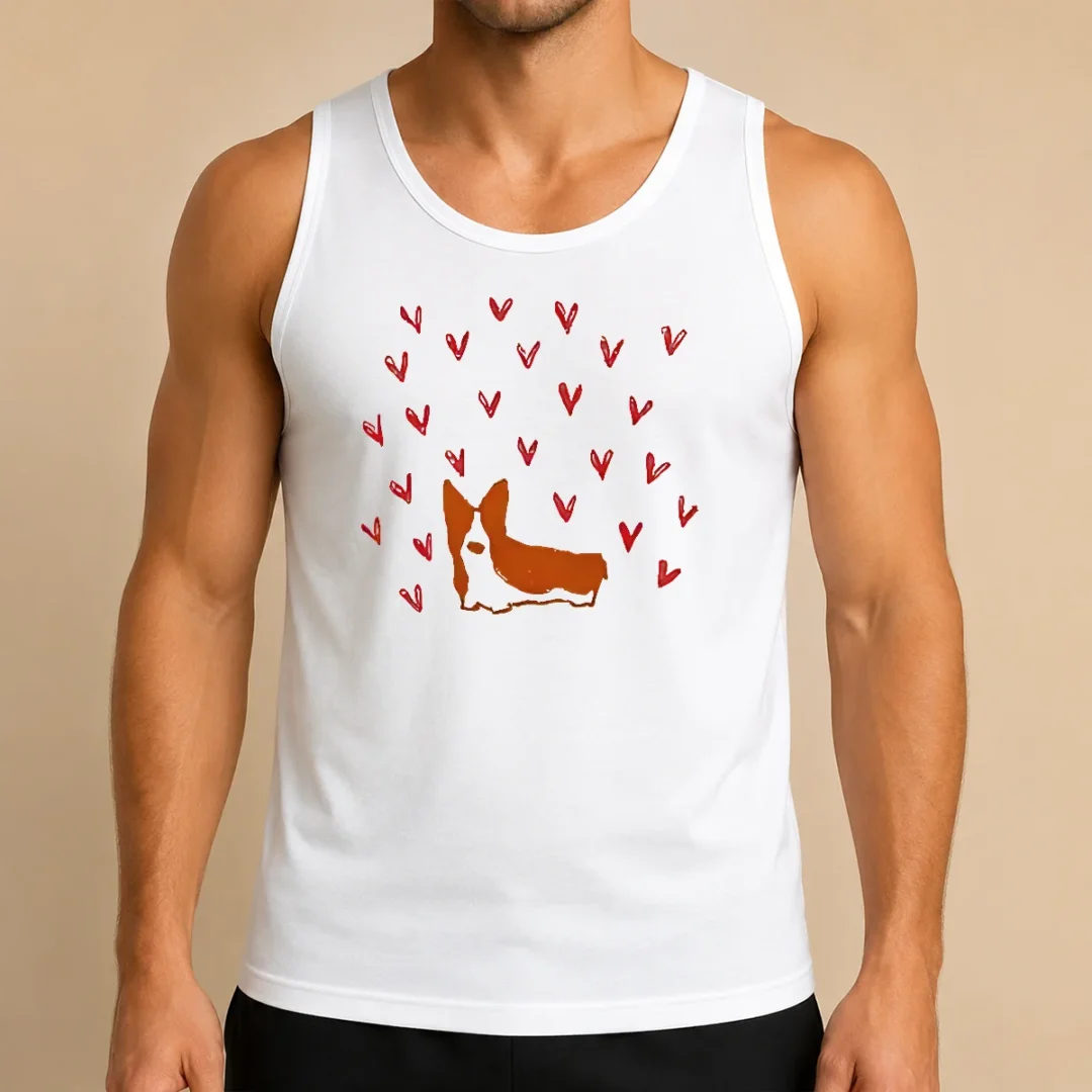 premium-cute-corgi-dog-valentines-day-tank-top Premium Cute Corgi Dog Valentines Day Tank Top