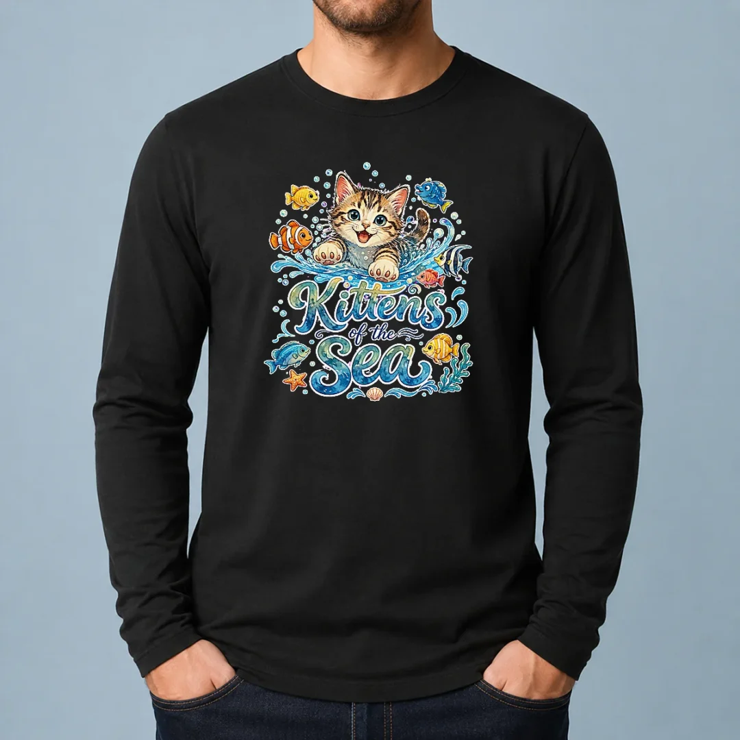 premium-cute-kittens-of-the-sea-watercolor-line-art-long-sleeve-shirt Premium Cute Kittens Of The Sea Watercolor Line Art Long Sleeve Shirt