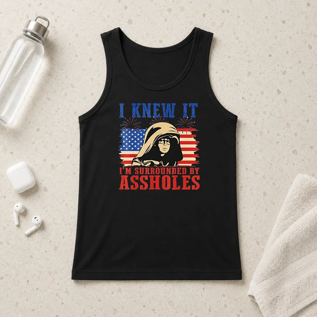 premium-dark-helmet-i-knew-it-im-surrounded-by-assholes-spaceballs-tank-top Premium Dark Helmet I Knew It Im Surrounded By Assholes Spaceballs Tank Top