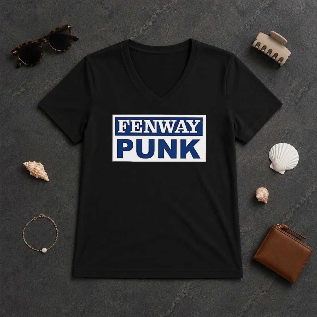 Premium Fenway Park Boston Red Sox Fenway Punk V Neck Shirt Premium Fenway Park Boston Red Sox Fenway Punk V-Neck Shirt