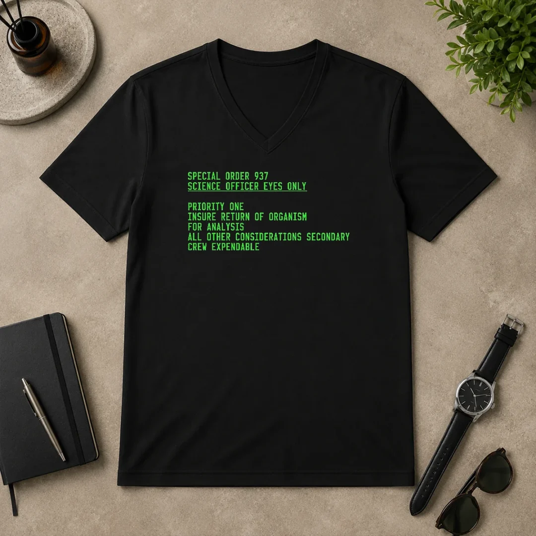 Premium Funny Special Order 937 Sci Fi Terminal Text Geek V Neck Shirt Premium Funny Special Order 937 Sci Fi Terminal Text Geek V-Neck Shirt