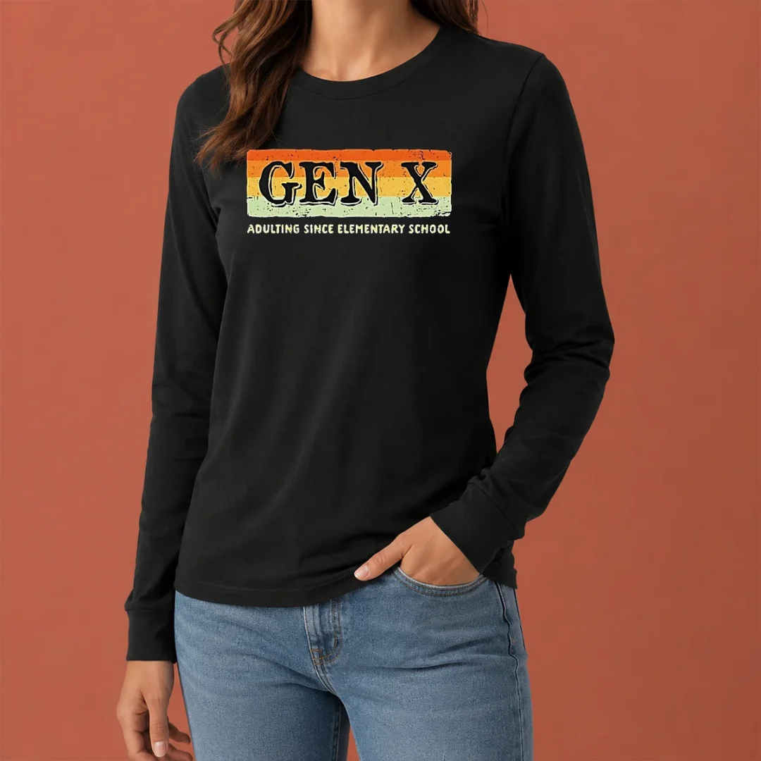 premium-gen-x-adulting-since-elementary-school-long-sleeve-shirt Premium Gen X Adulting Since Elementary School Long Sleeve Shirt