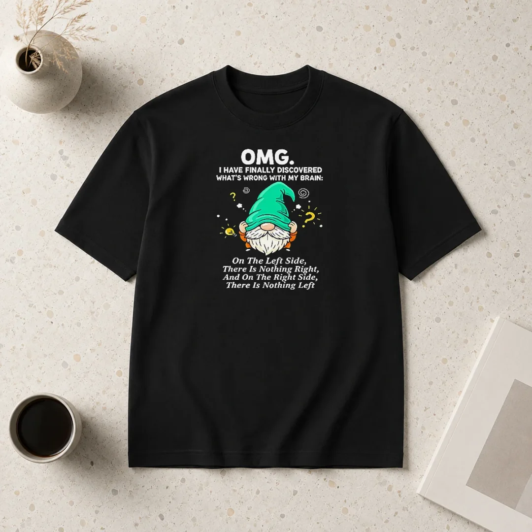 premium-gnome-brain-discovery-cartoon-t-shirt Premium Gnome Brain Discovery Cartoon t shirt in classic fit with vibrant graphic print on front