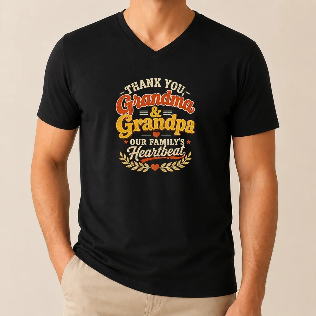 Premium Good Grandparents Day Family Love Vintage Grandchildren V Neck Shirt Premium Good Grandparents Day Family Love Vintage Grandchildren V-Neck Shirt