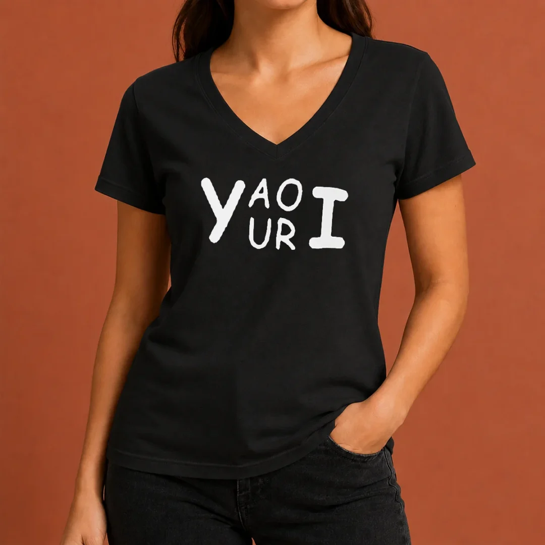 premium-good-yauri-yaoi-v-neck-shirt Premium Good Yauri Yaoi V Neck Shirt showing a soft fabric and classic fit in a deep V neckline