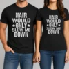 Premium Hair Would Only Slow Me Down Funny Bald Guy Joke
