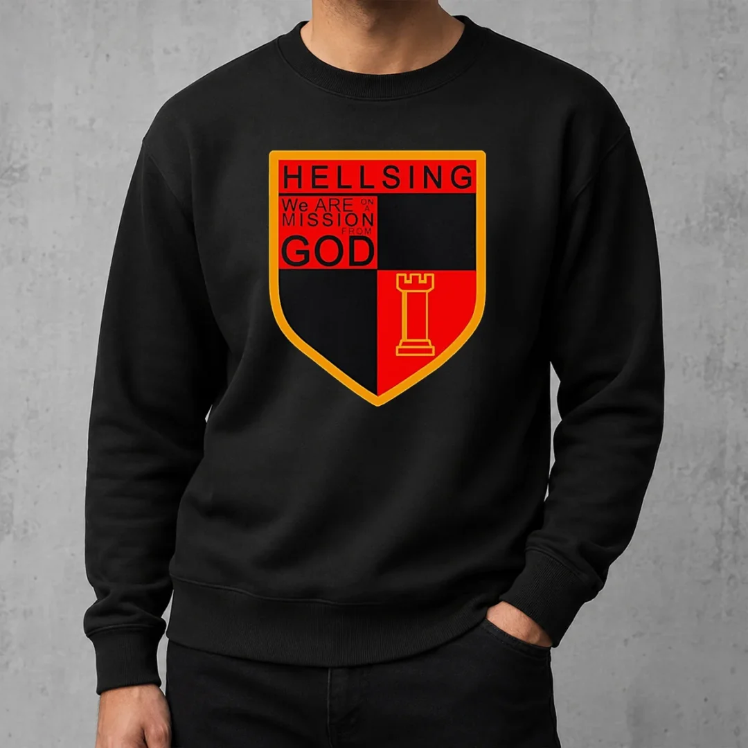 premium-hellsing-we-are-on-a-mission-from-god-shield-emblem-sweater Premium Hellsing We Are On A Mission From God Shield Emblem Sweater
