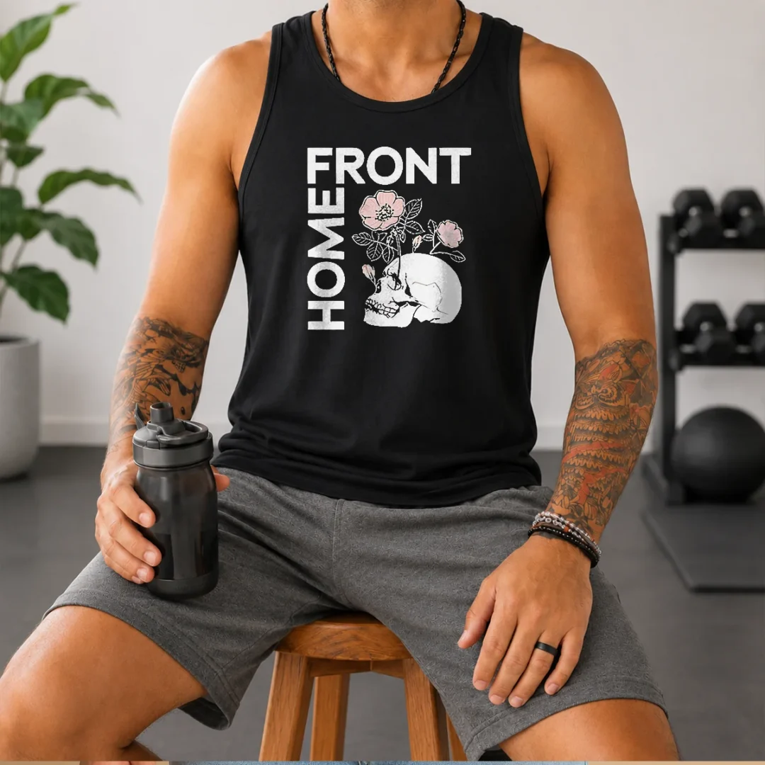 premium-homefront-skull-flowers-tank-top Premium Homefront Skull Flowers Tank Top