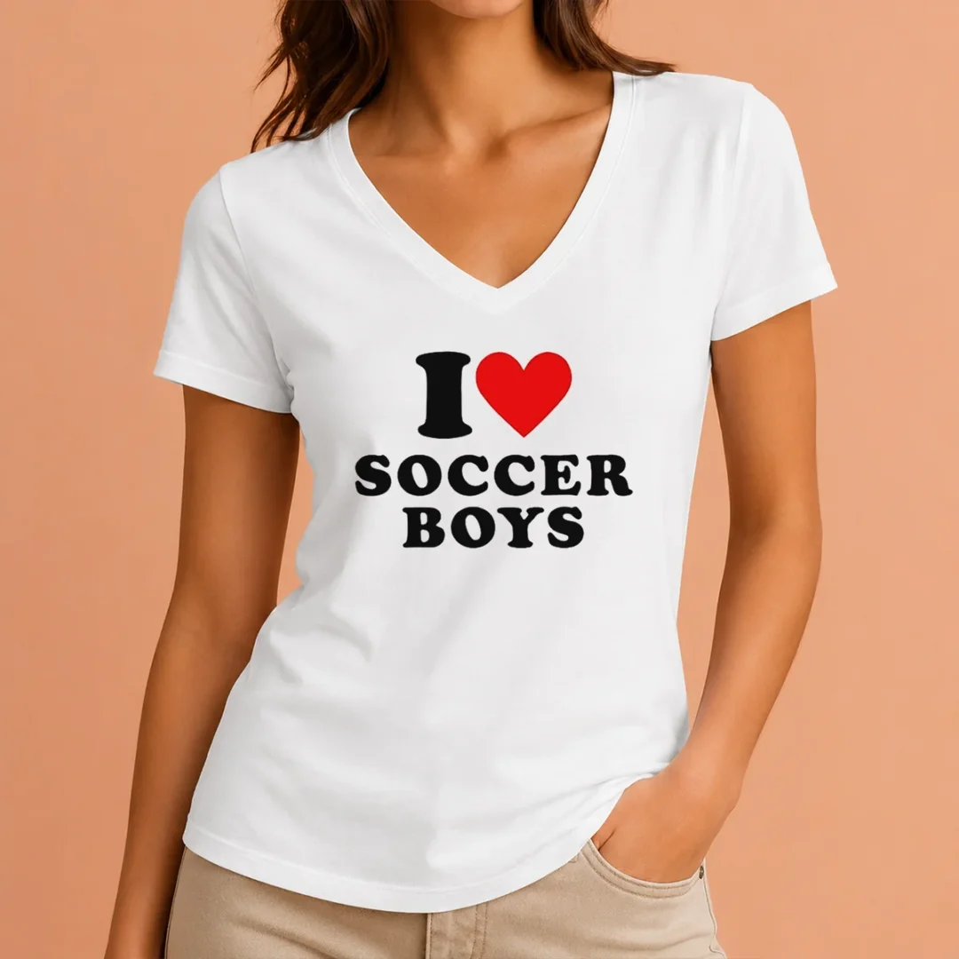 premium-hot-i-love-soccer-boys-v-neck-shirt Premium Hot I Love Soccer Boys V-Neck Shirt