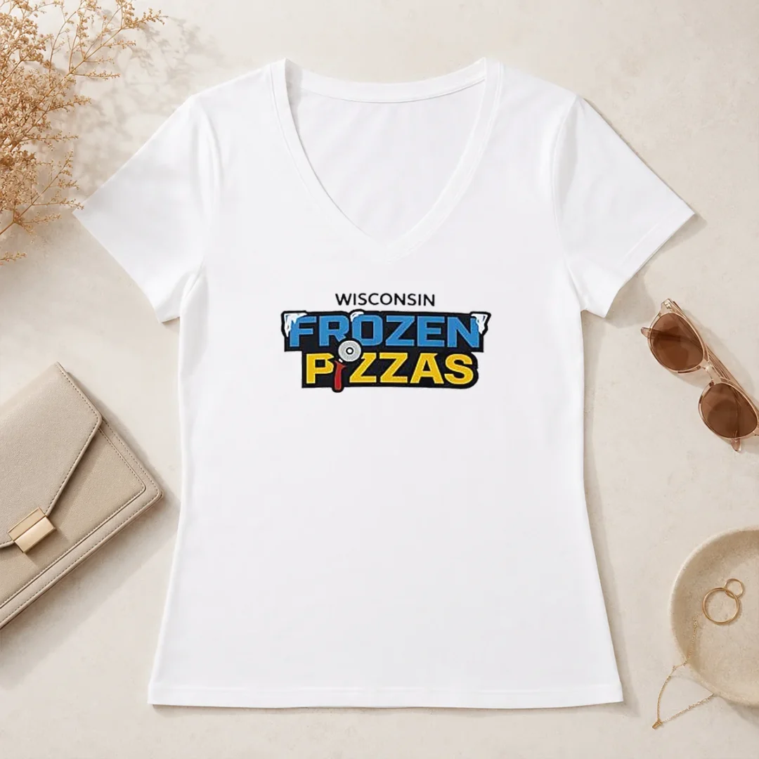 Premium Hot Wisconsin Frozen Pizzas Food Culinary Culinary Dish Pizza Eating Theme V Neck Shirt Premium Hot Wisconsin Frozen Pizzas Food Culinary Culinary Dish Pizza Eating Theme V-Neck Shirt