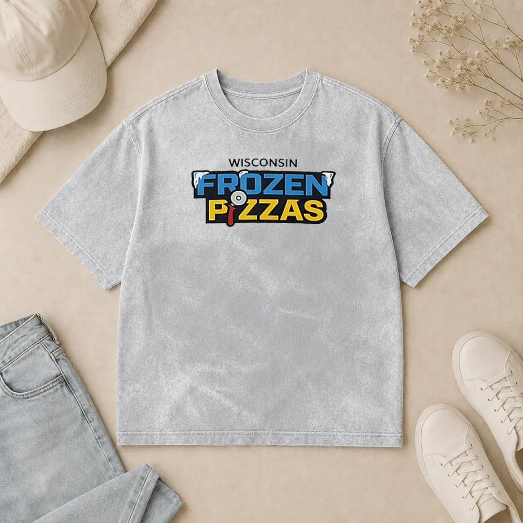 Premium Hot Wisconsin Frozen Pizzas Food Culinary Culinary Dish Pizza Eating Theme Washed T Shirt Premium Hot Wisconsin Frozen Pizzas Food Culinary Culinary Dish Pizza Eating Theme Washed T-Shirt
