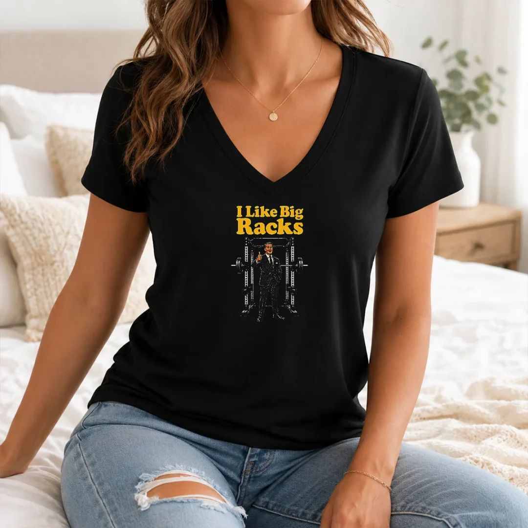 Premium I Like Big Racks V Neck Shirt Premium I Like Big Racks V-Neck Shirt