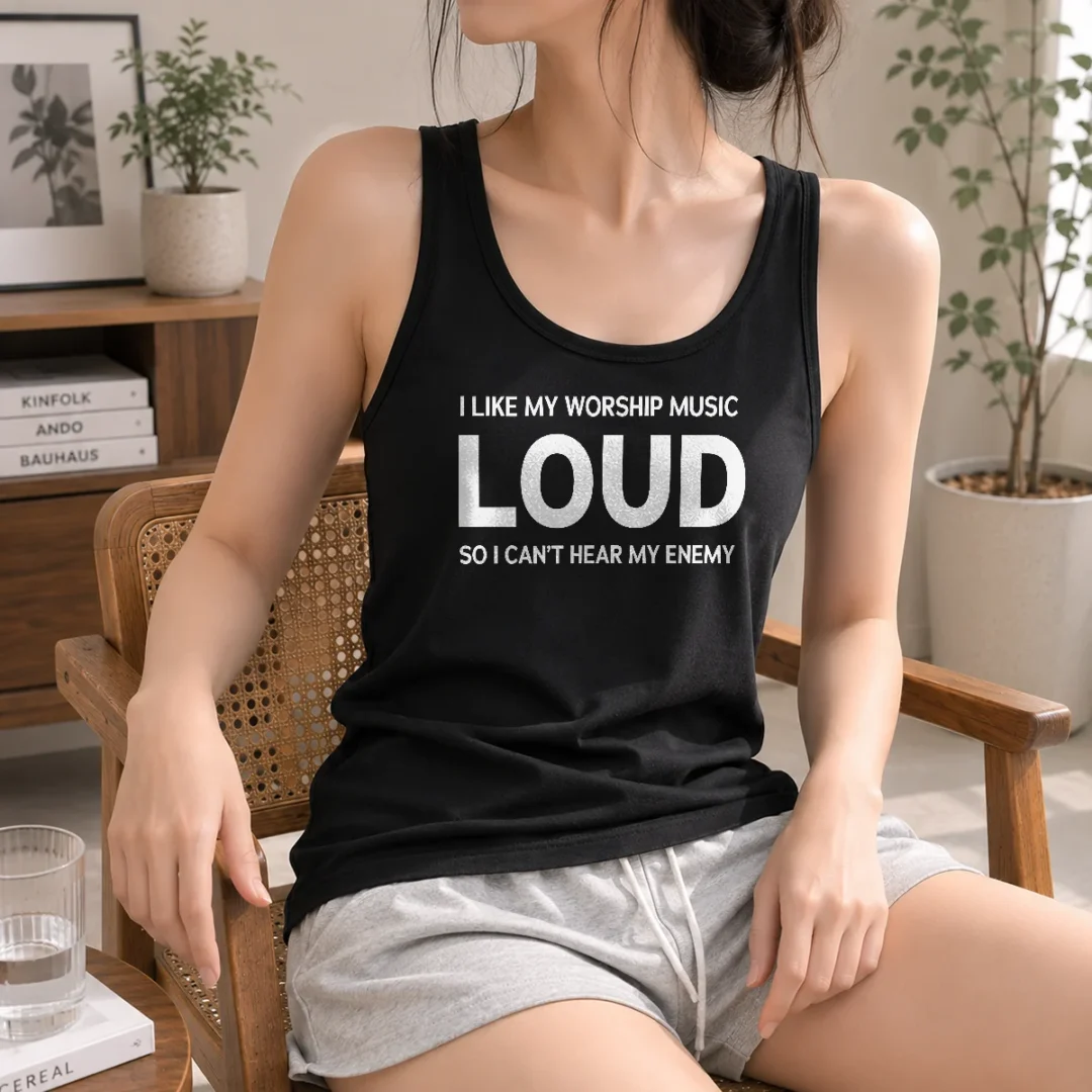 premium-i-like-my-worship-music-loud-so-i-can-t-hear-my-enemy-tank-top Premium I Like My Worship Music Loud So I Can'T Hear My Enemy Tank Top