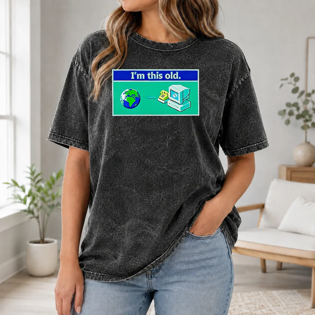 Premium I'M This Old Geek Washed T Shirt Premium I'M This Old Geek Washed T-Shirt