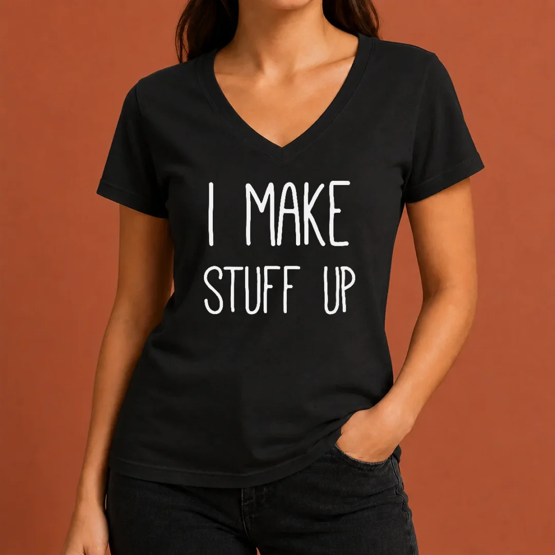 premium-i-make-stuff-up-quote-creative-writer-v-neck-shirt Premium I Make Stuff Up Quote Creative Writer V-Neck Shirt