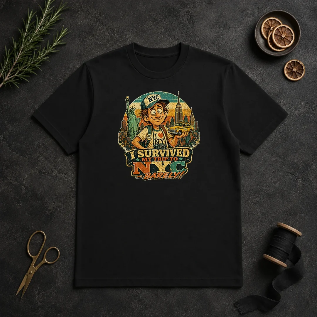 Premium I Survived My Trip To NYC Vintage Travel Humor t shirt Premium I Survived My Trip To NYC Vintage Travel Humor