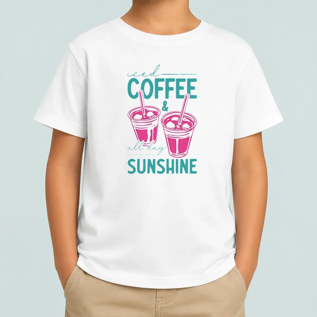 premium-iced-coffee-all-day-sunshine-summer-beach-kids-t-shirt Premium Iced Coffee All Day Sunshine Summer Beach Kids T-Shirt