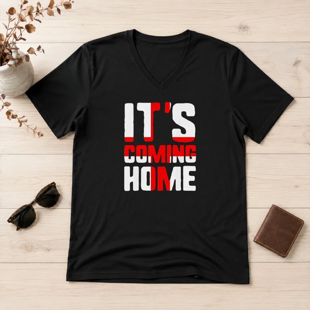 premium-it-s-coming-home-england-football-v-neck-shirt Premium It'S Coming Home England Football V-Neck Shirt
