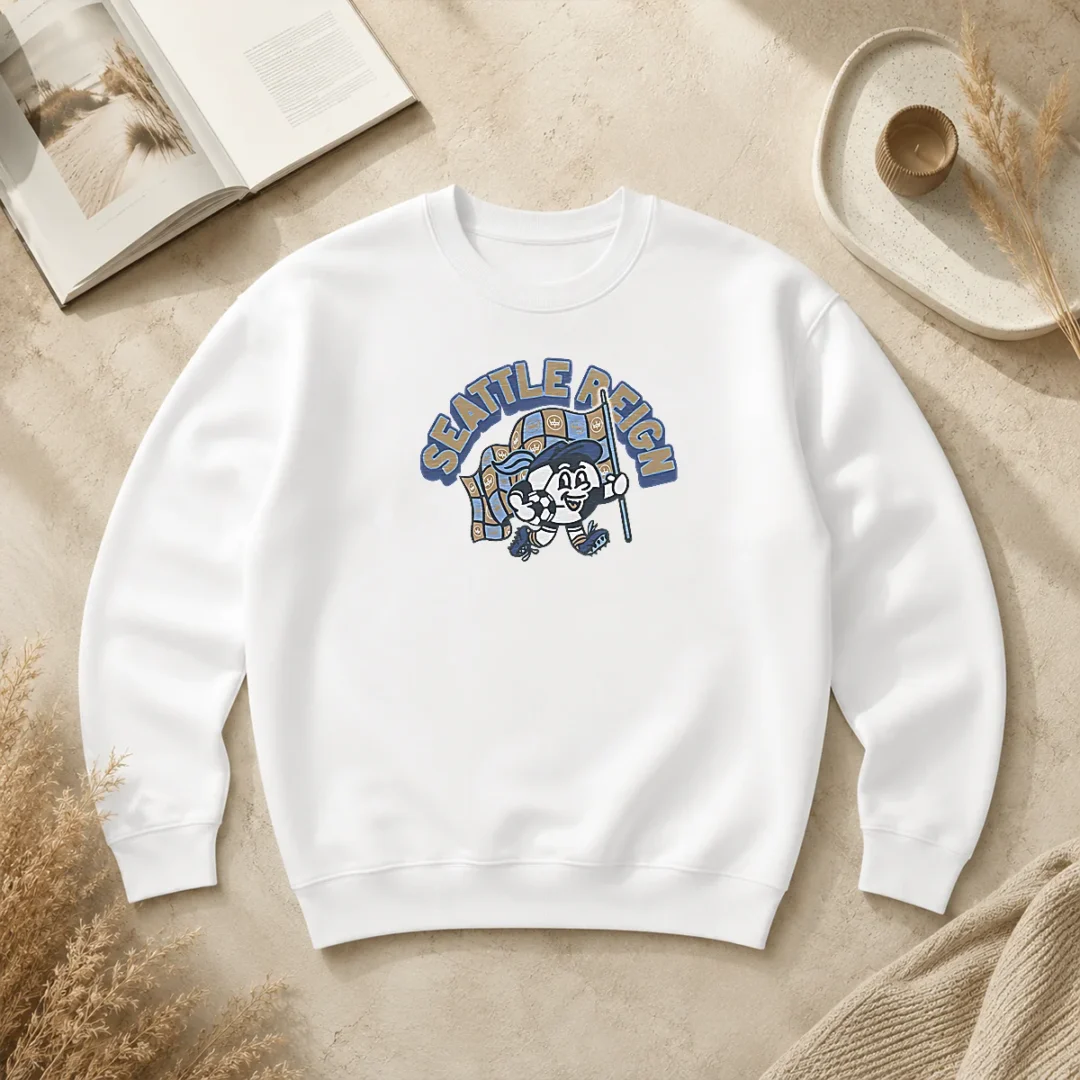 Premium Kid'S Seattle Reign Soccer Player Blue Sweater Premium Kid'S Seattle Reign Soccer Player Blue Sweater
