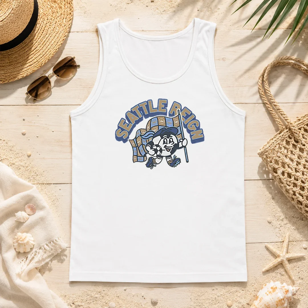 Premium Kid'S Seattle Reign Soccer Player Blue Tank Top Premium Kid'S Seattle Reign Soccer Player Blue Tank Top