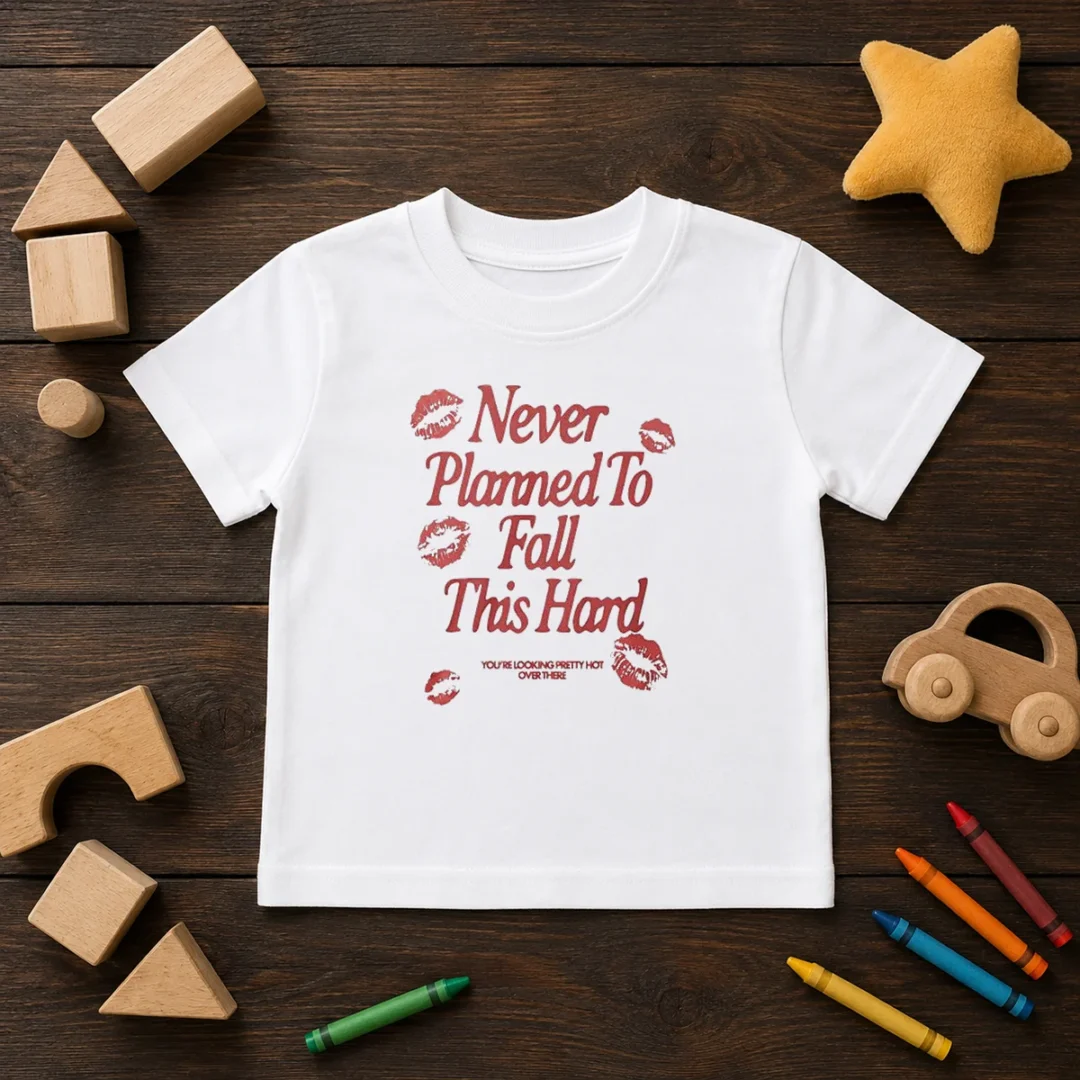 premium-never-planned-to-fall-this-hard-you-are-looking-pretty-hot-over-there-kids-t-shirt Premium Never Planned To Fall This Hard You Are Looking Pretty Hot Over There Kids T-Shirt