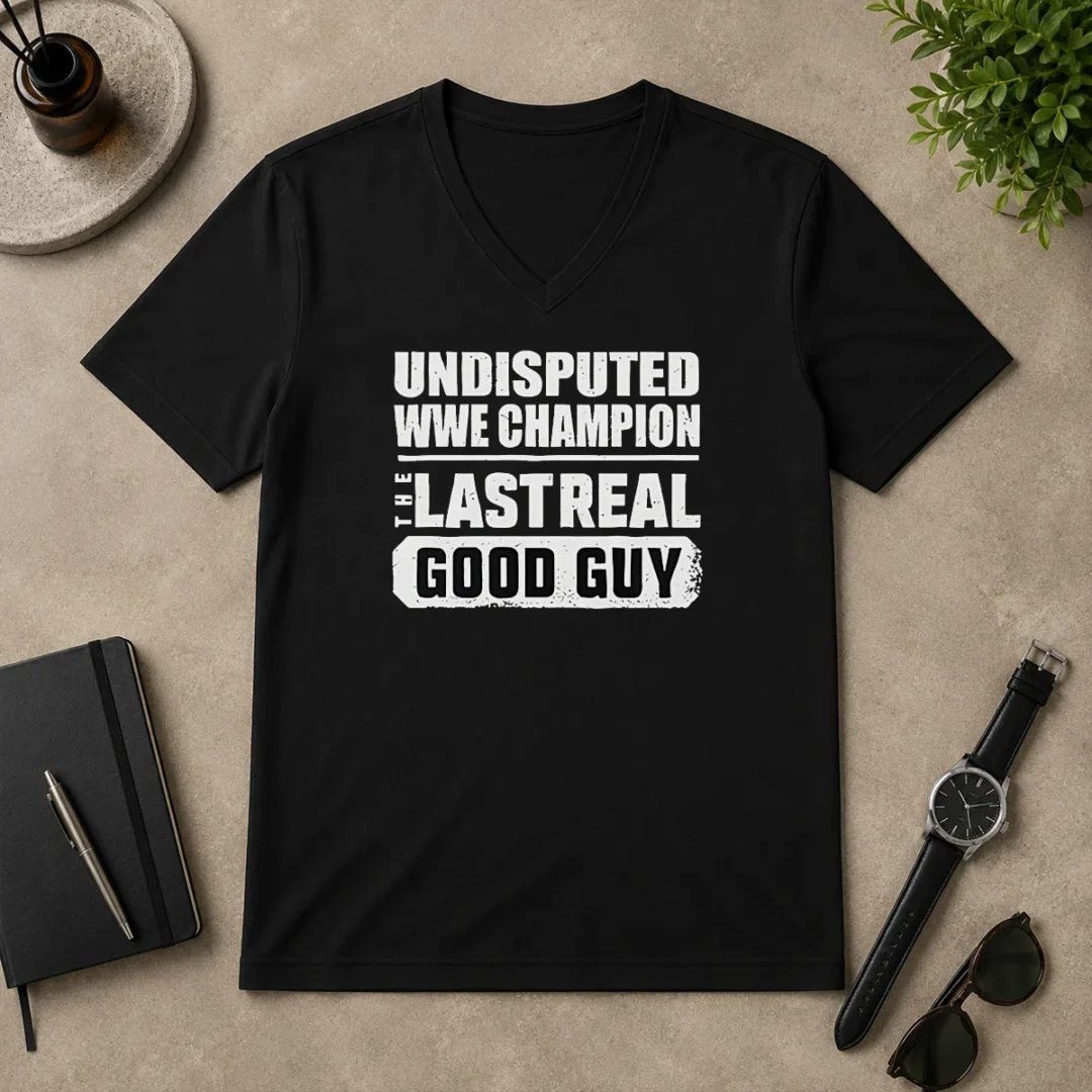 Premium Nice Undisputed WWE Champion The Last Real Good Guy Cody Rhodes V Neck Shirt Premium Nice Undisputed WWE Champion The Last Real Good Guy Cody Rhodes V Neck Shirt in dark color with bold graphic print