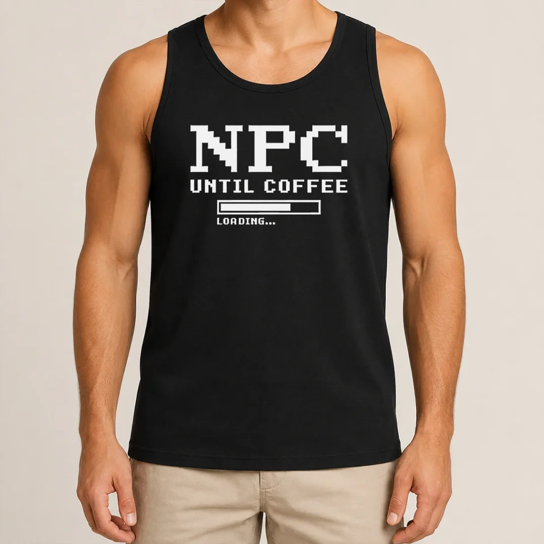 Premium NPC Until Coffee Loading Gamer Caffeine Tank Top Premium NPC Until Coffee Loading Gamer Caffeine Tank Top