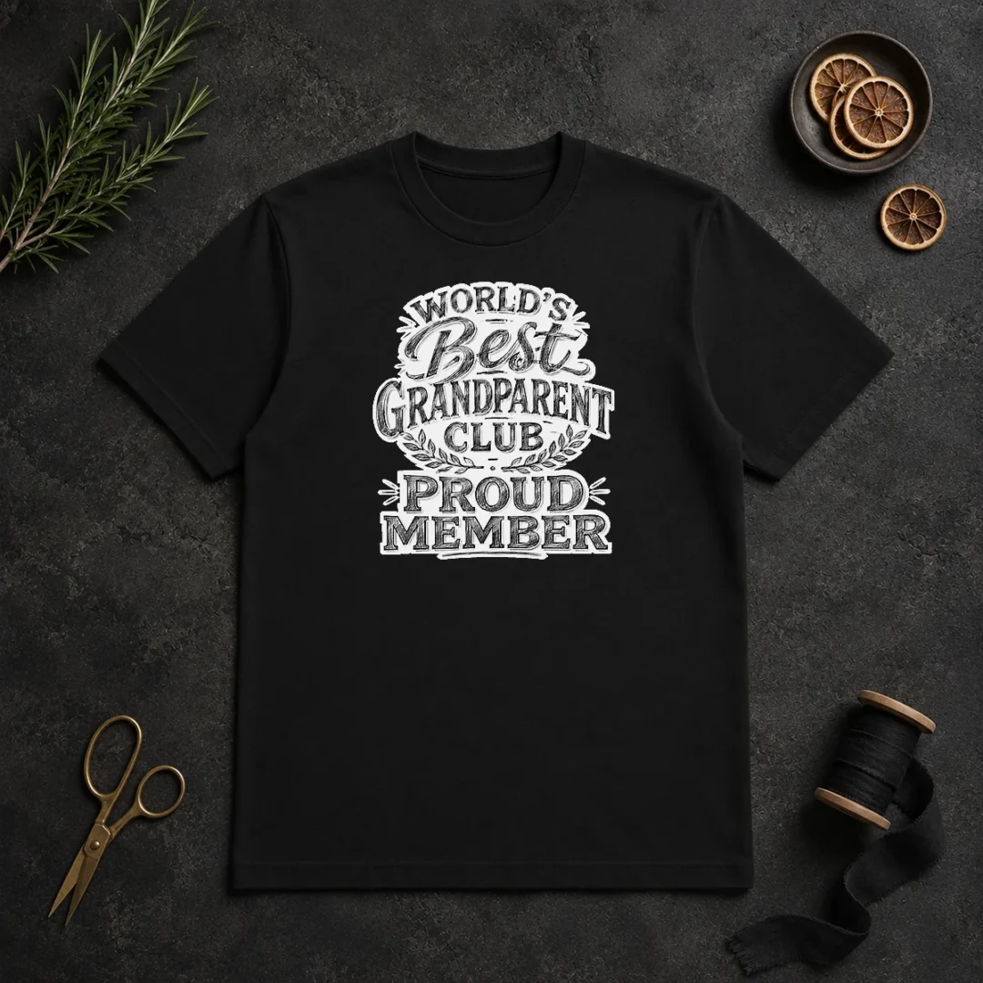 Premium Official Grandparents Day Proud Member Sketch T Shirt Premium Official Grandparents Day Proud Member Sketch t shirt in classic crew neck style with bold graphic print