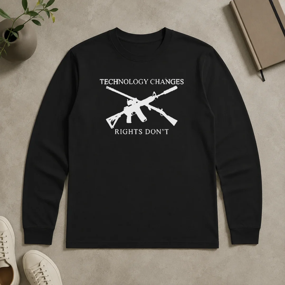 Premium Original Technology Changes Rights Don'T Crossed AR 15 And Musket Long Sleeve Shirt Premium Original Technology Changes Rights Don'T Crossed AR 15 And Musket Long Sleeve Shirt
