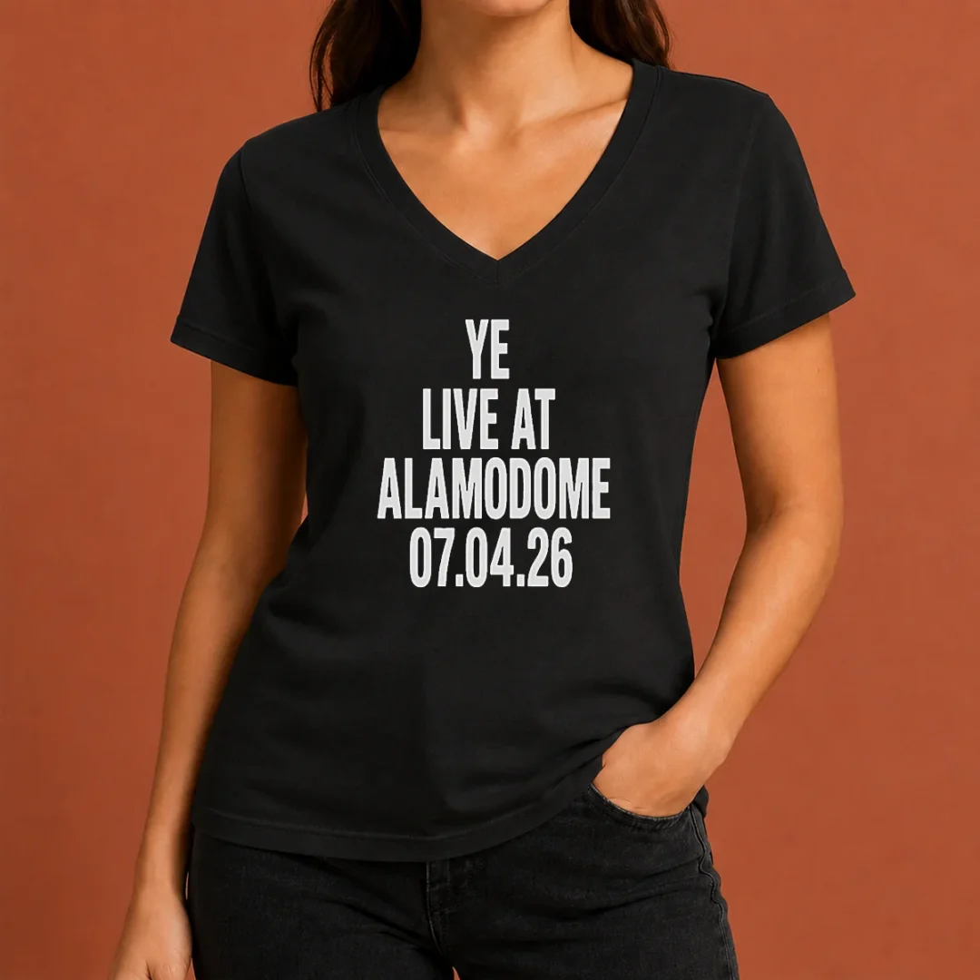 premium-original-ye-live-at-alamodome-july-4-2026-v-neck-shirt Premium Original Ye Live At Alamodome July 4 2026 V Neck Shirt in black with bold concert graphic