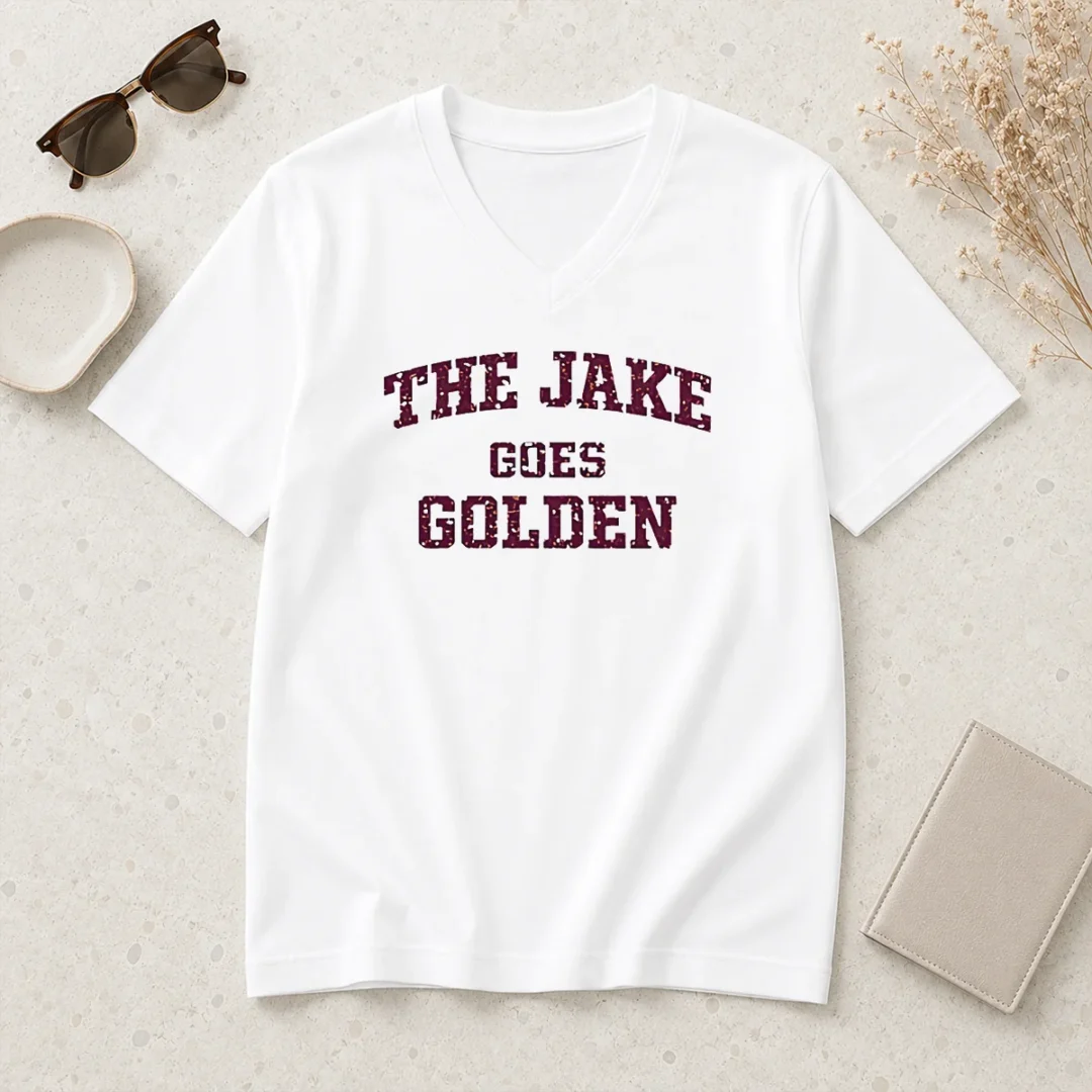 premium-perfect-the-jake-goes-golden-v-neck Premium Perfect The Jake Goes Golden V Neck Shirt in soft fabric with a comfortable fit