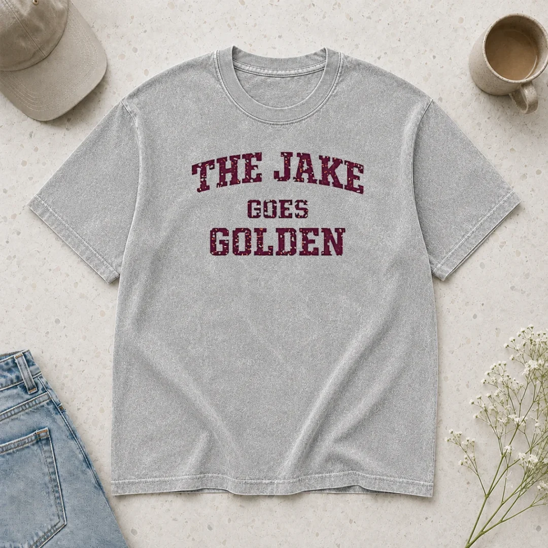 premium-perfect-the-jake-goes-golden-washed-t-shirt Premium Perfect The Jake Goes Golden Washed T Shirt in soft cotton with vintage washed finish