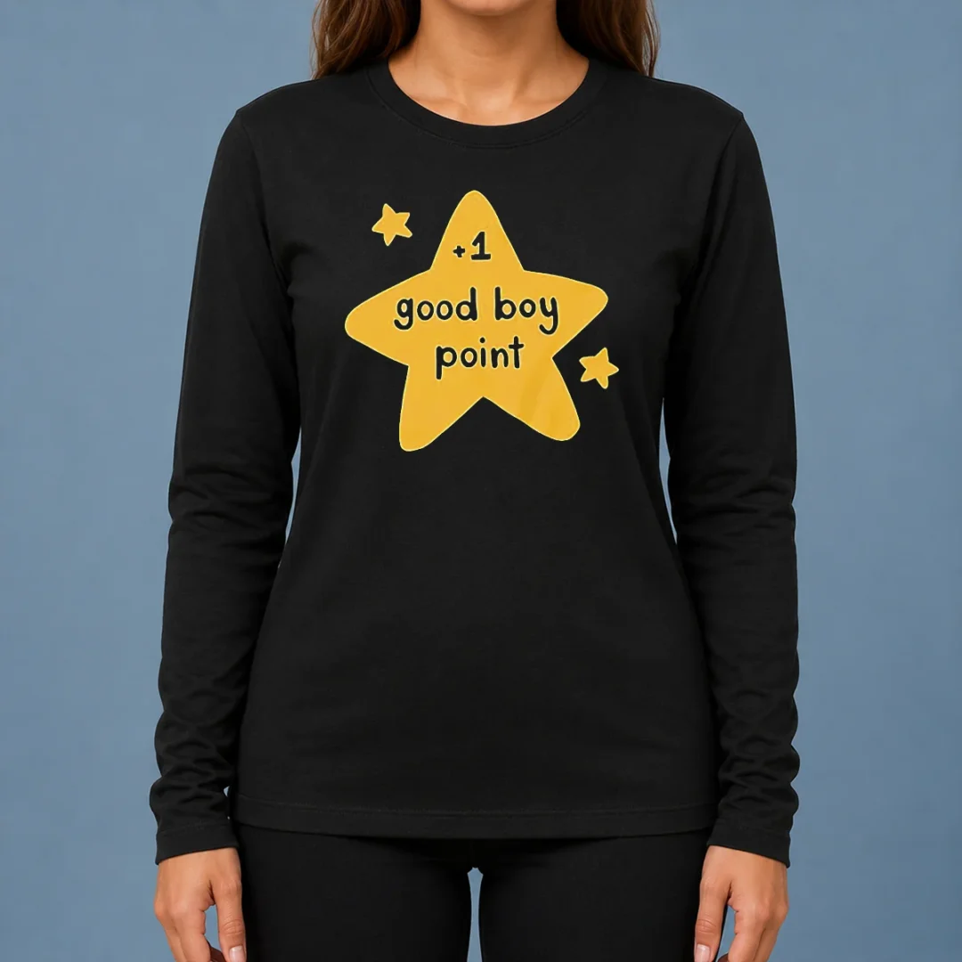 premium-plus-1-good-boy-point-star-reward-positive-reinforcement-long-sleeve-shirt Premium Plus 1 Good Boy Point Star Reward Positive Reinforcement Long Sleeve Shirt