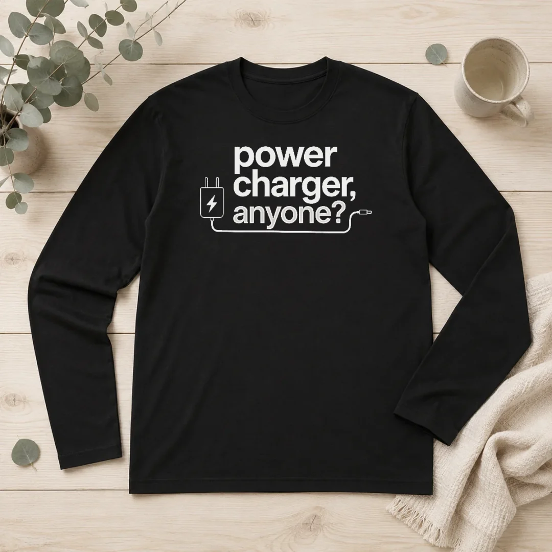 premium-power-charger-anyone-long-sleeve-shirt Premium Power Charger Anyone Long Sleeve Shirt