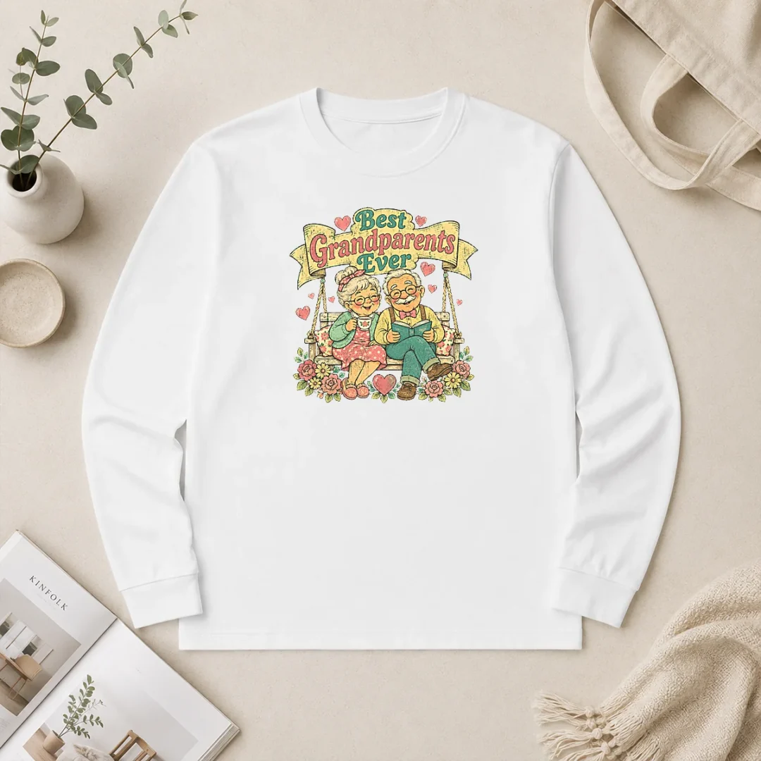 Premium Pretty Best Grandparents Ever For Grandparents Day Retro Long Sleeve Shirt Premium Pretty Best Grandparents Ever For Grandparents Day Retro Long Sleeve Shirt