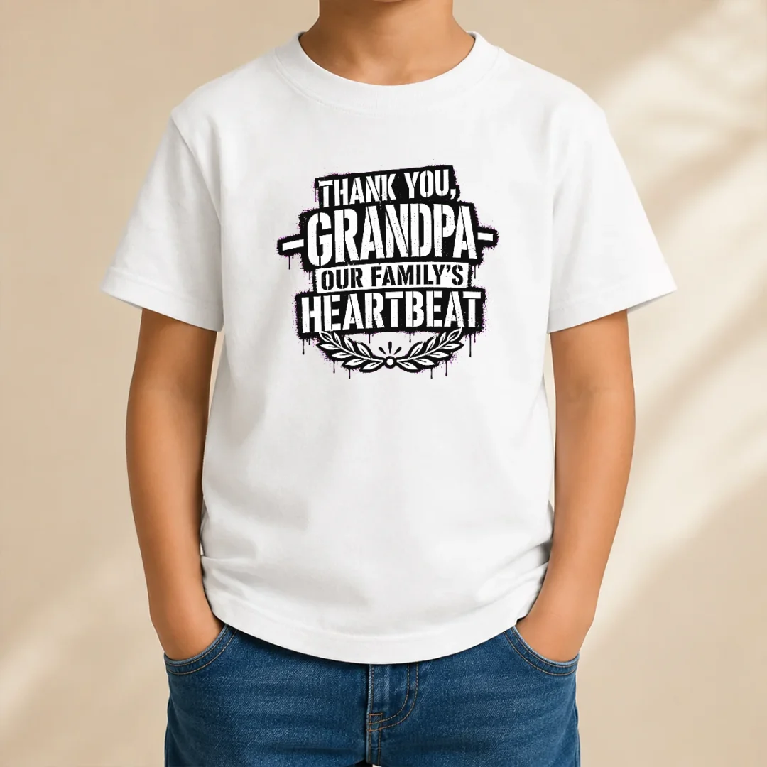 premium-pretty-family-celebration-grandpa-thank-you-stencil-kids-t-shirt Premium Pretty Family Celebration Grandpa Thank You Stencil Kids T-Shirt