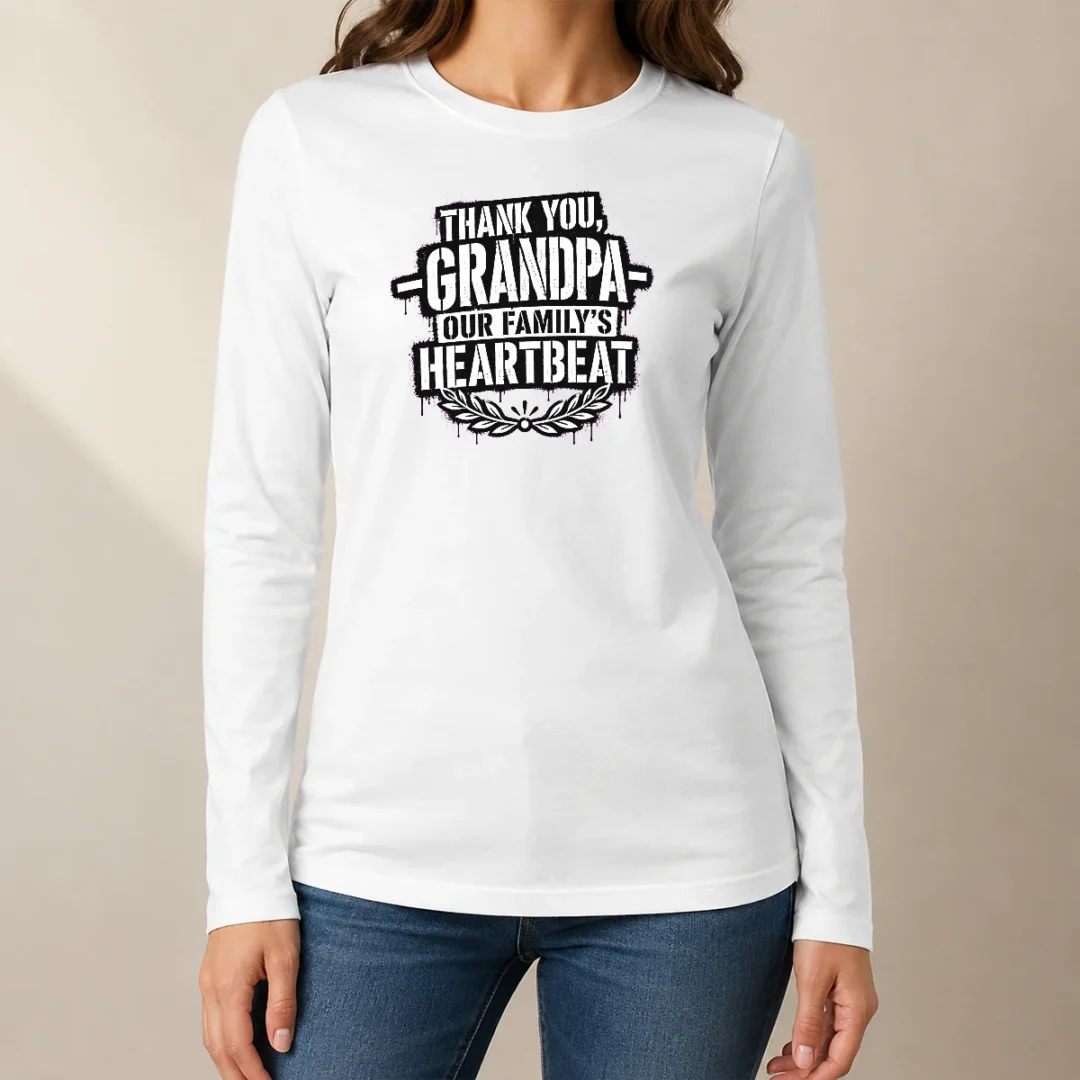 premium-pretty-family-celebration-grandpa-thank-you-stencil-long-sleeve-shirt Premium Pretty Family Celebration Grandpa Thank You Stencil Long Sleeve Shirt