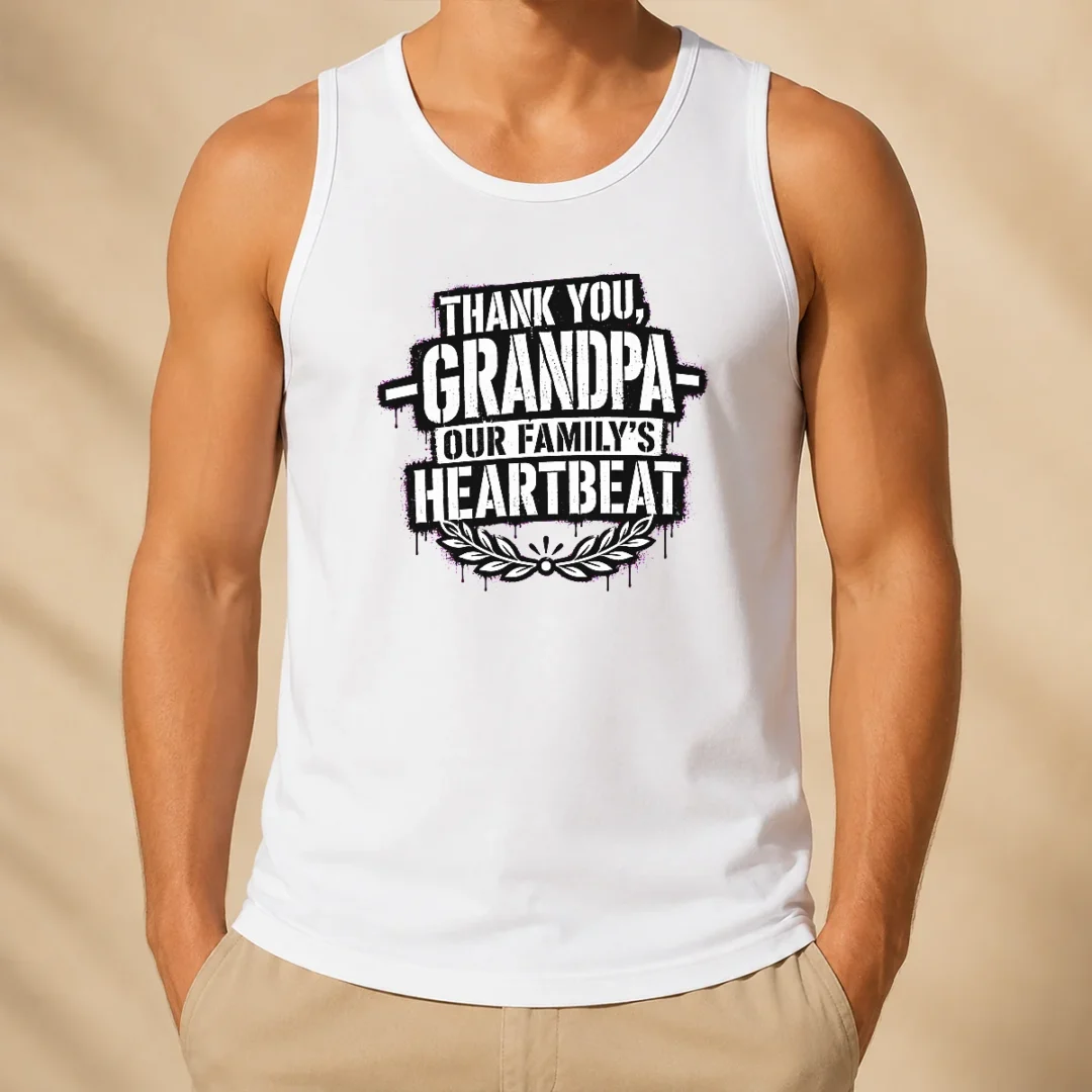 premium-pretty-family-celebration-grandpa-thank-you-stencil-tank-top Premium Pretty Family Celebration Grandpa Thank You Stencil Tank Top