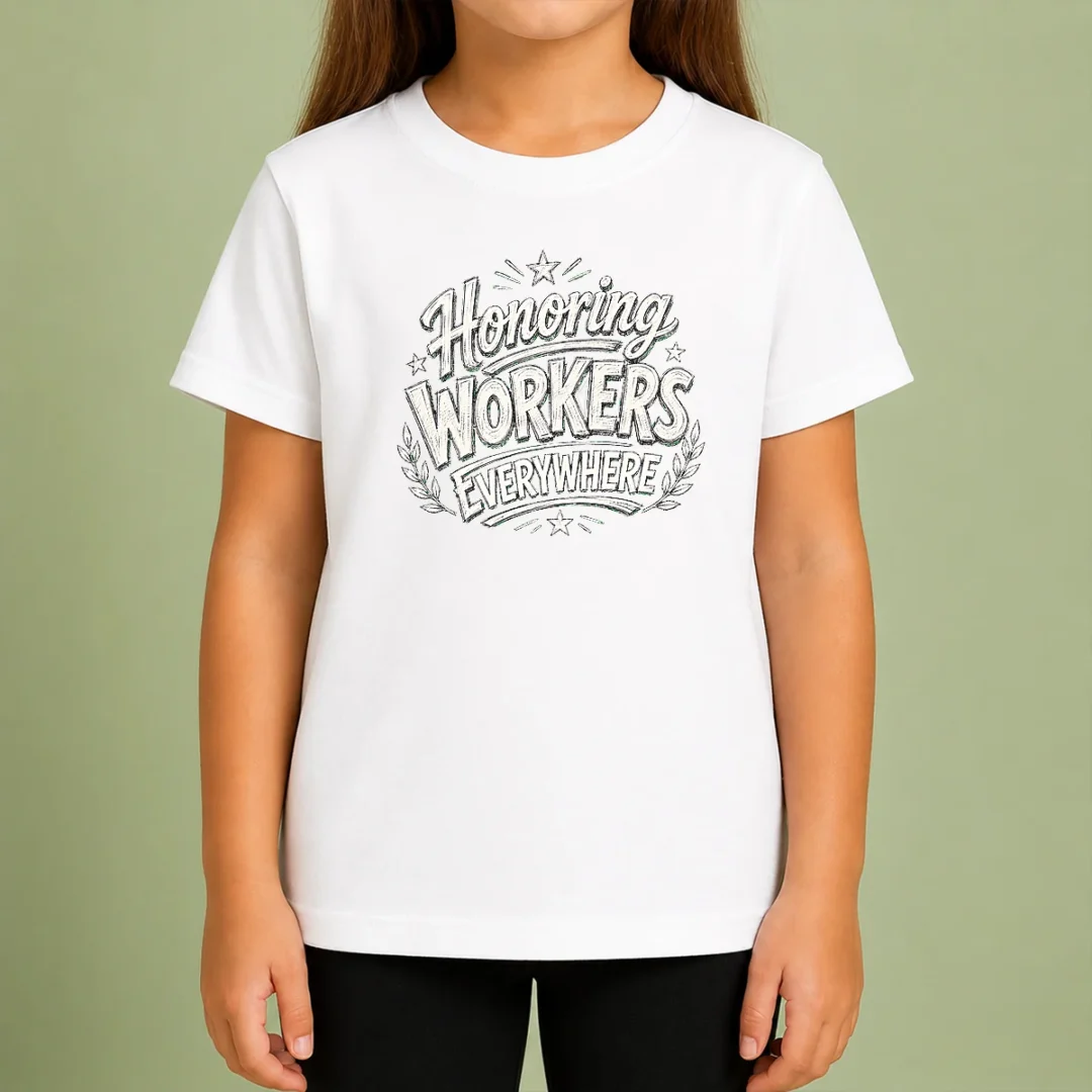 premium-pretty-labour-day-pride-sketch-kids-t-shirt Premium Pretty Labour Day Pride Sketch Kids T-Shirt