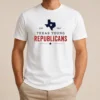 Premium Pretty Texas Young Republicans Est 1957 State Of Texas Political Organization Logo t shirt in classic fit, white color