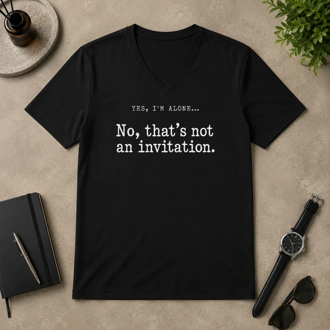 Premium Pretty That Is Not An Invitation V Neck Shirt Premium Pretty That Is Not An Invitation V-Neck Shirt