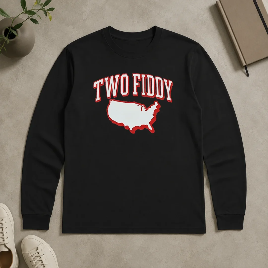 Premium Pretty Two Fiddy Triple B USA Map Long Sleeve Shirt Premium Pretty Two Fiddy Triple B USA Map Long Sleeve Shirt