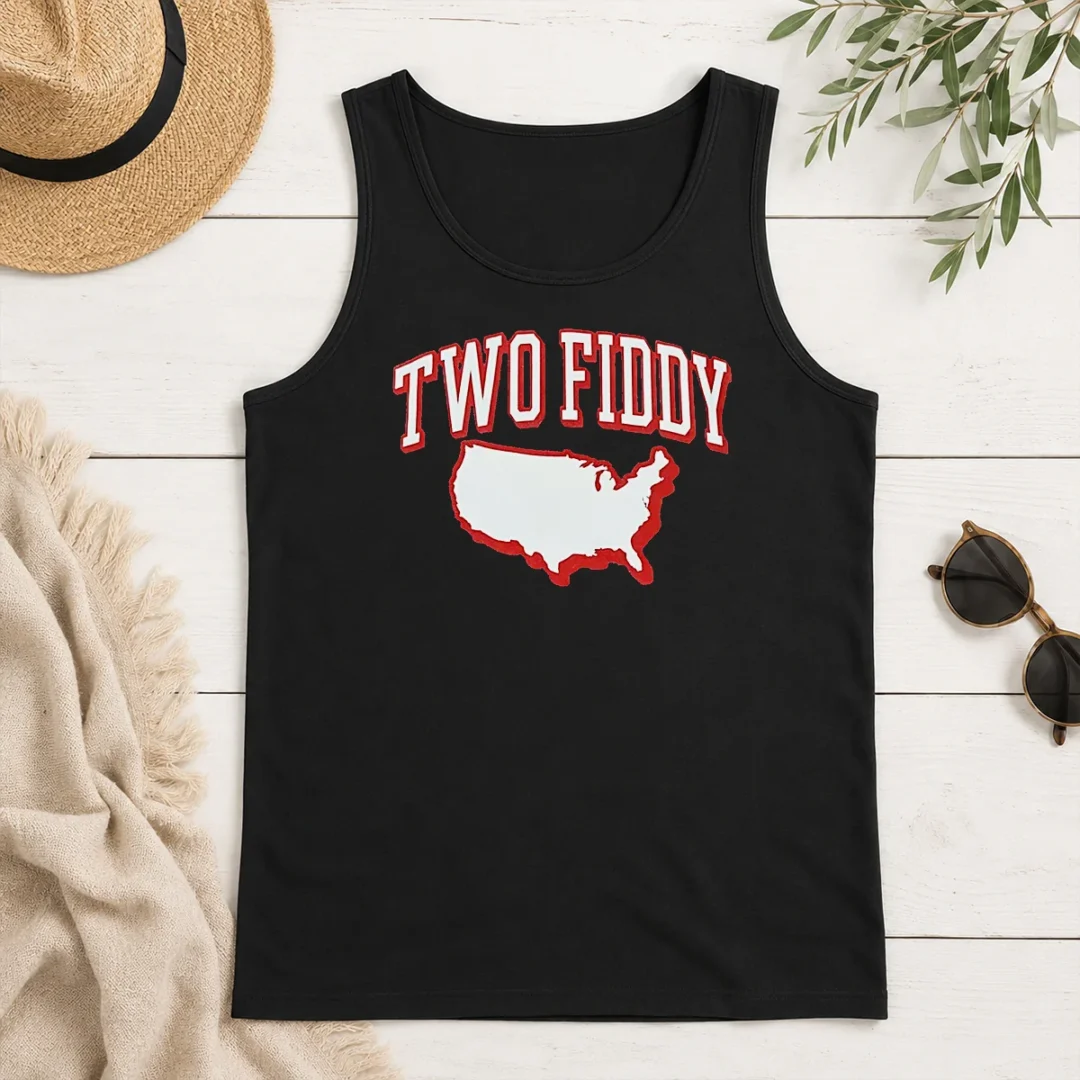 Premium Pretty Two Fiddy Triple B USA Map Tank Top Premium Pretty Two Fiddy Triple B USA Map Tank Top