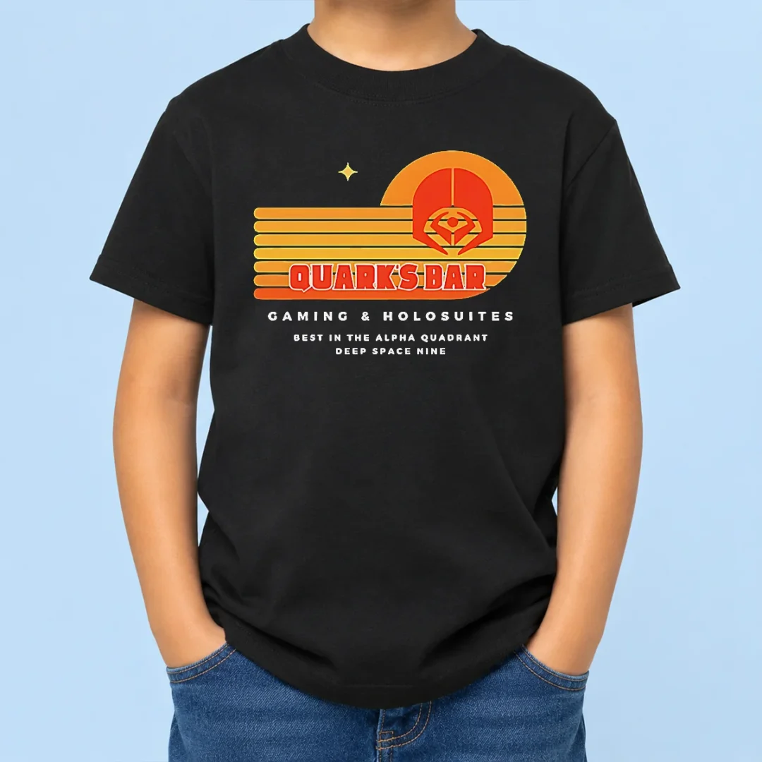 premium-quark-s-bar-gaming-holosuites-deep-space-nine-retro-kids-t-shirt Premium Quark'S Bar Gaming & Holosuites Deep Space Nine Retro Kids T-Shirt