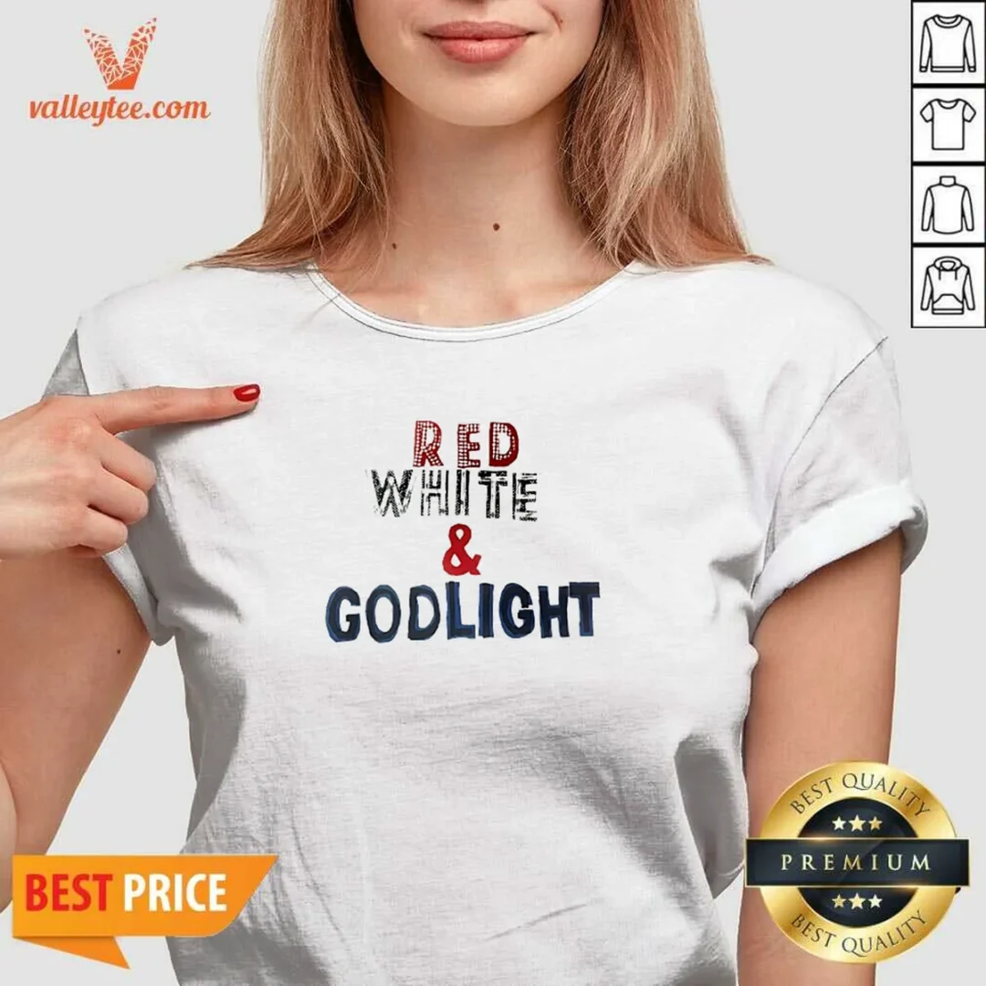 premium-red-white-and-godlight-patriotic-v-neck-shirt Premium Red White And Godlight Patriotic V Neck Shirt in red, white, and blue colors with a patriotic theme