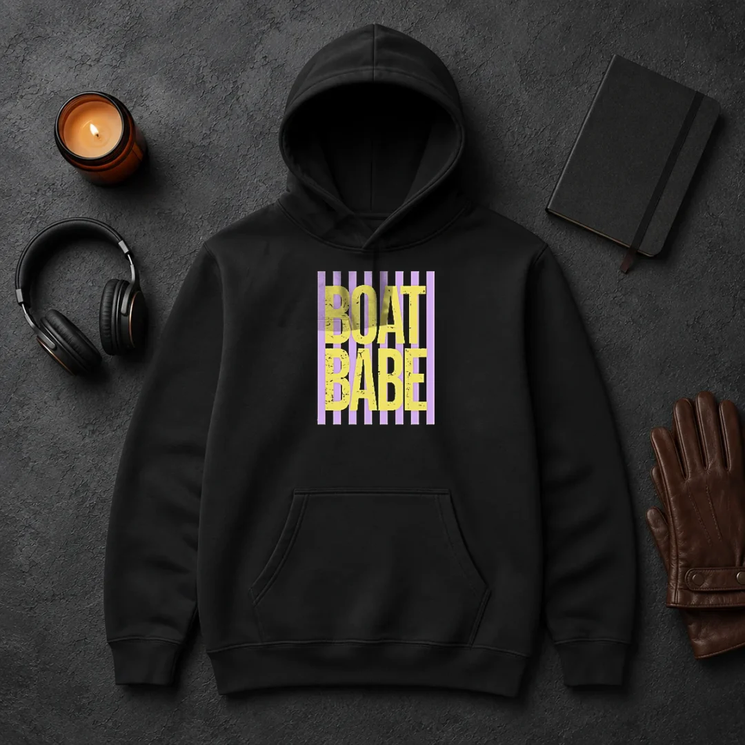 Premium Retro Stripes Sunshine Boat Babe Hoodie Premium Retro Stripes Sunshine Boat Babe Hoodie