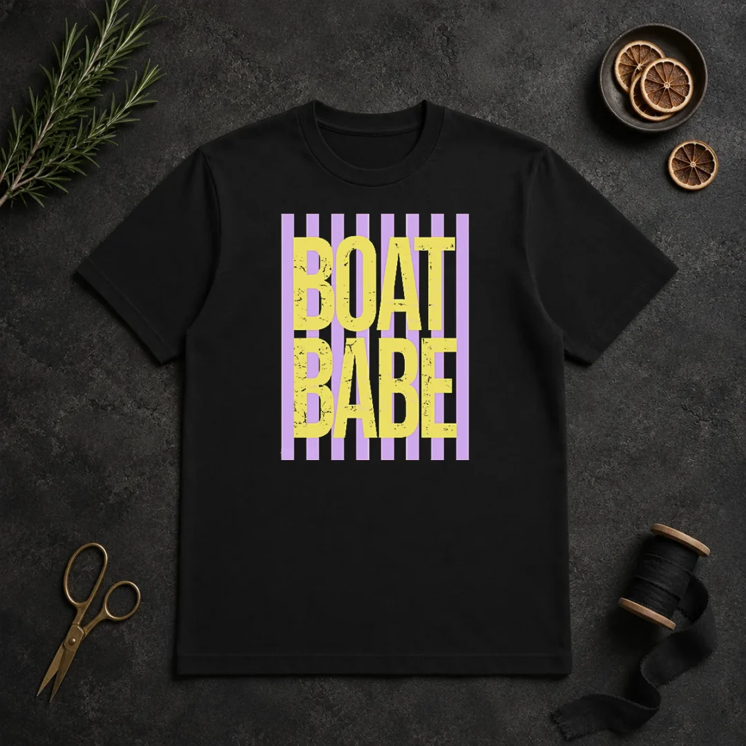 premium-retro-stripes-sunshine-boat-babe-t-shirt